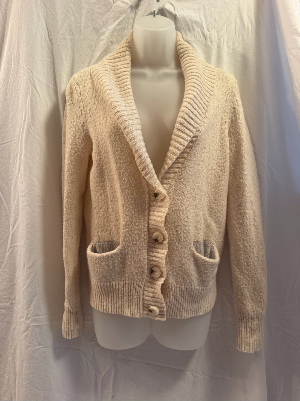 American Eagle Wool Blend Shawl Collar Cardigan Sweater Size Large